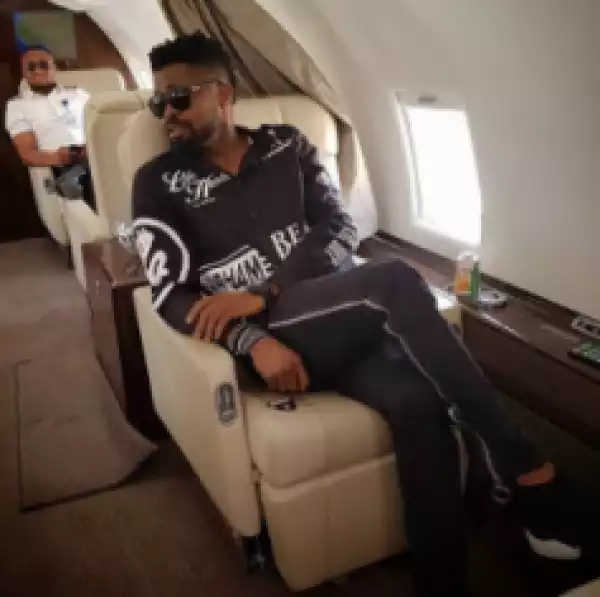" The Grass Is Always Greener On Social Media": Basketmouth Poses Inside A Private Jet (Pic)